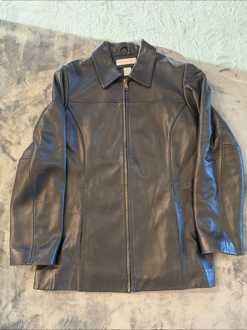 Preston & York Black Genuine Lambskin Leather Jacket